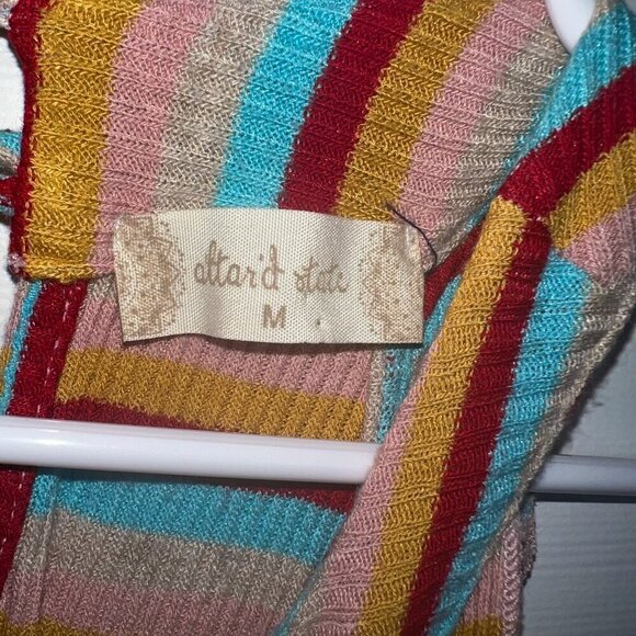 Alter'd State Multicolor Ribbed Halter Ruffle Tank Size M - Picture 3 of 5